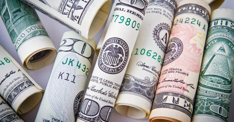 Income - Rolled 20 U.s Dollar Bill